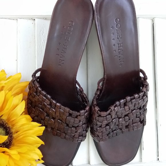 Cole Haan | Brown Slip-on Wedge Sandals - … - Picture 6 of 8